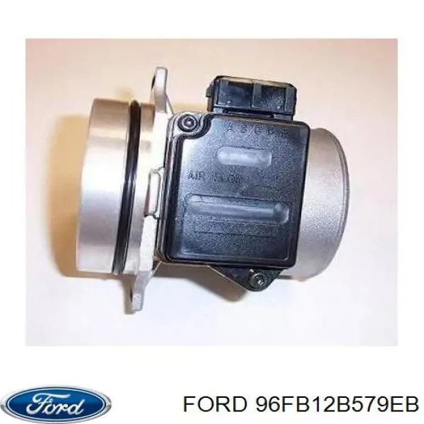 96FB12B579EB Ford sensor de fluxo (consumo de ar, medidor de consumo M.A.F. - (Mass Airflow))