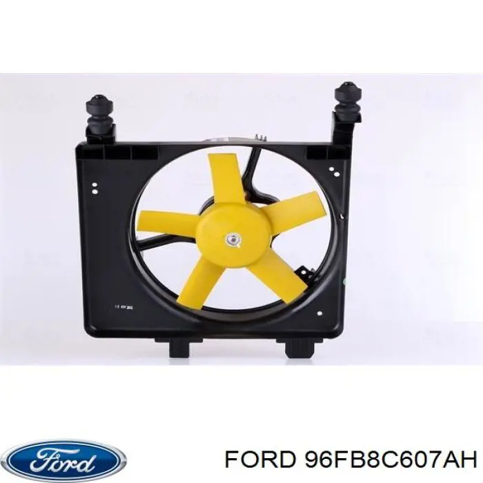 Купить 96FB8C607AH Ford Диффузор вентилятора в сборе с мотором и крыльчаткой
