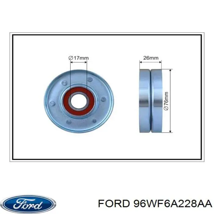 Натяжитель приводного ремня 96WF6A228AA Ford