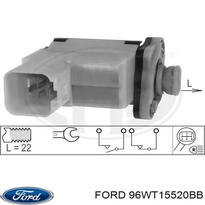 Включатель фонарей заднего хода Ford 96WT15520BB цена, от 81.27 USD