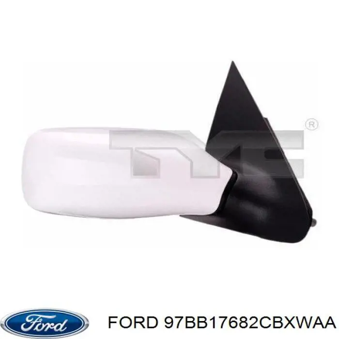 Правое боковое зеркало 97BB17682CBXWAA Ford