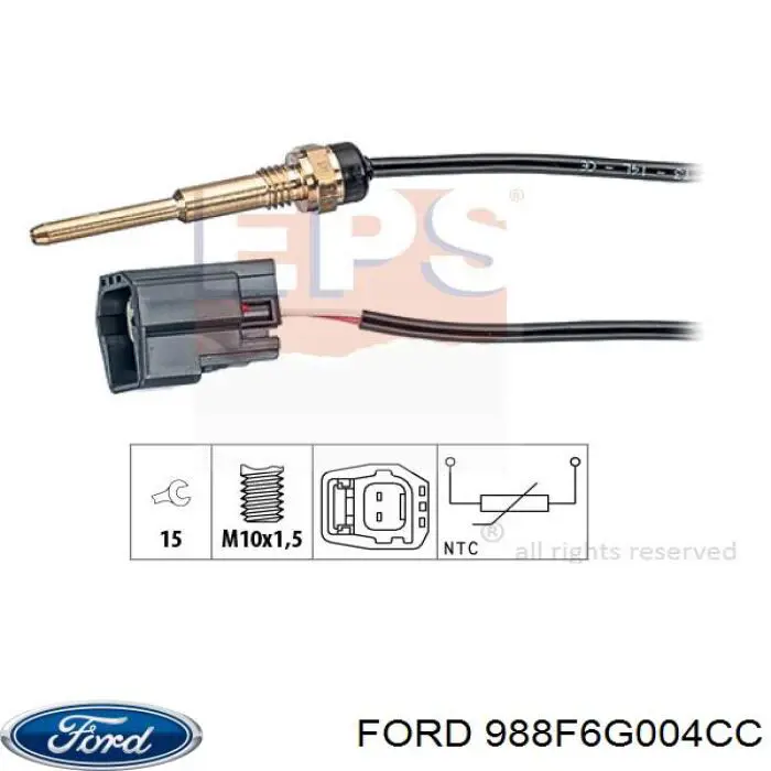 Датчик температуры охлаждающей жидкости 988F6G004CC Ford