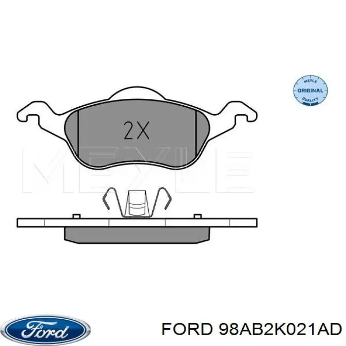 Колодки Ford 98AB2K021AD цена, от 16.53 USD