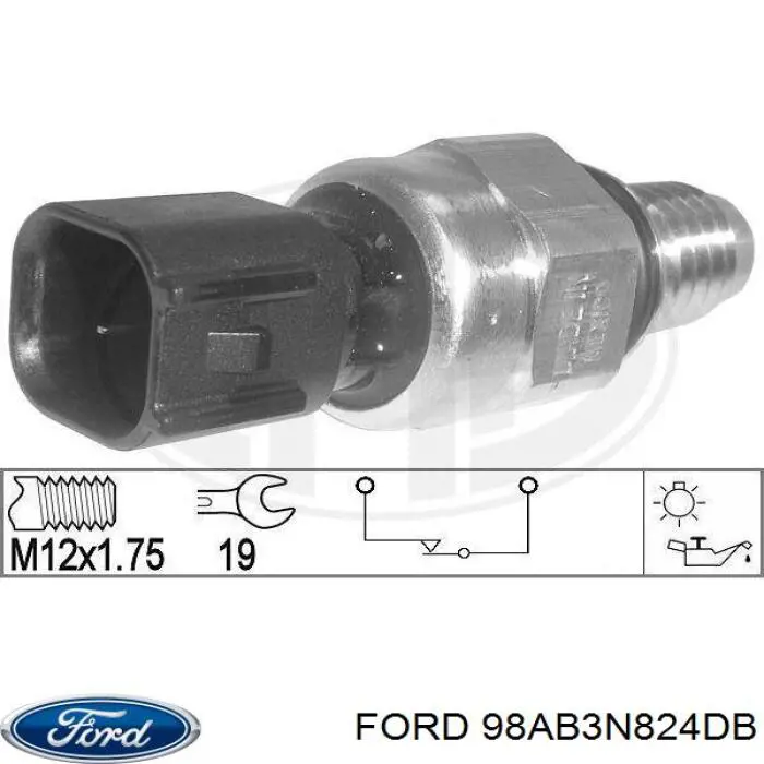 Купить 98AB3N824DB Ford Датчик насоса гидроусилителя