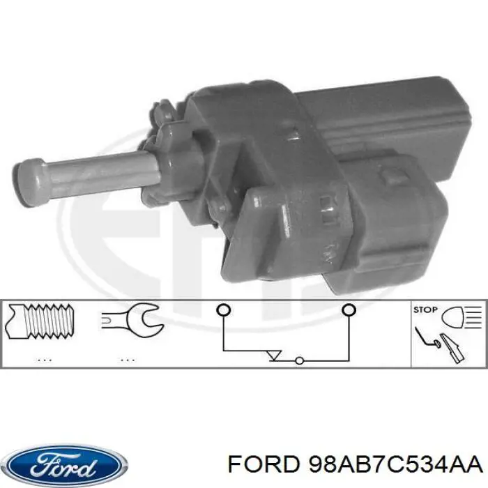 Купить 98AB7C534AA Ford Датчик включения сцепления