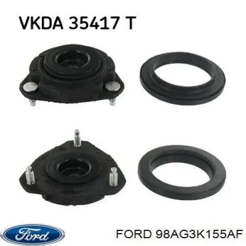 Опора стойки амортизатора переднего Ford 98AG3K155AF цена, от 7.32 USD