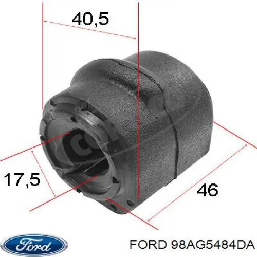 Втулка переднего стабилизатора Ford 98AG5484DA цена, от 2.52 USD