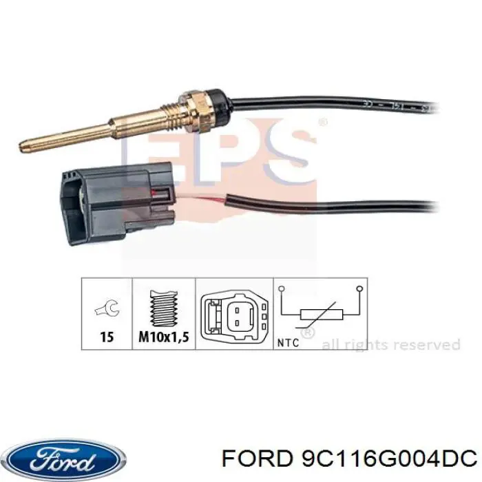 9C116G004DC Ford датчик температуры охлаждающей жидкости