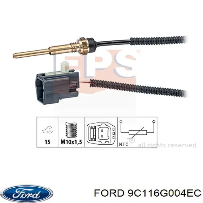 9C116G004EC Ford датчик температуры охлаждающей жидкости