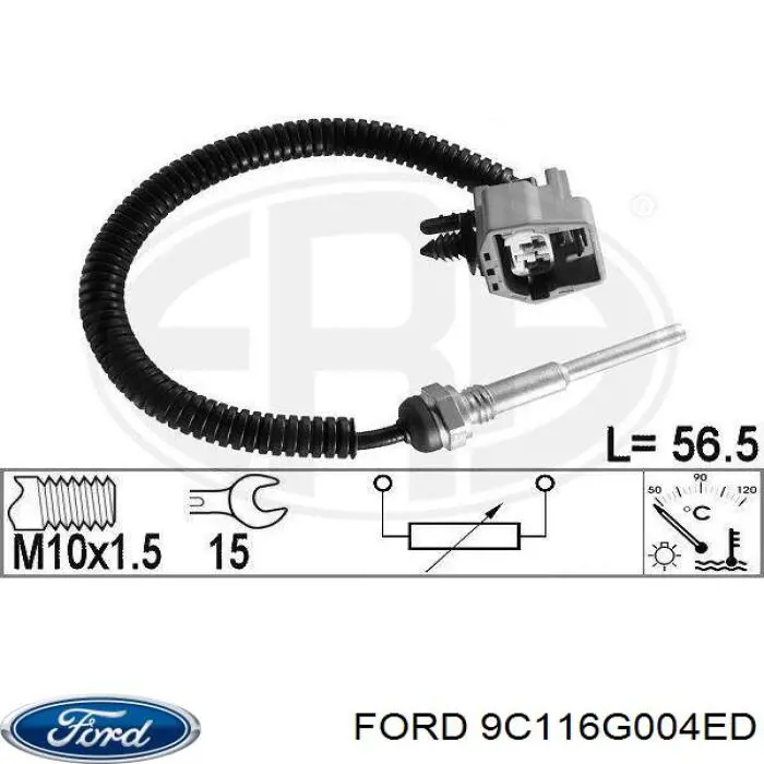 Датчик указателя температуры охлаждающей жидкости Ford 9C116G004ED цена, от 15.78 USD