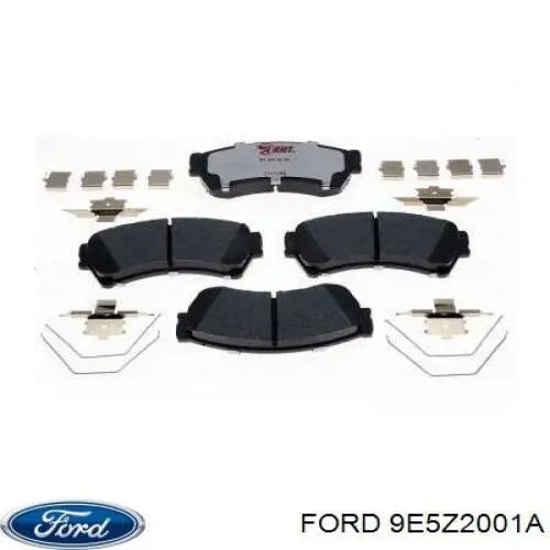 9E5Z2001A Ford колодки тормозные передние дисковые