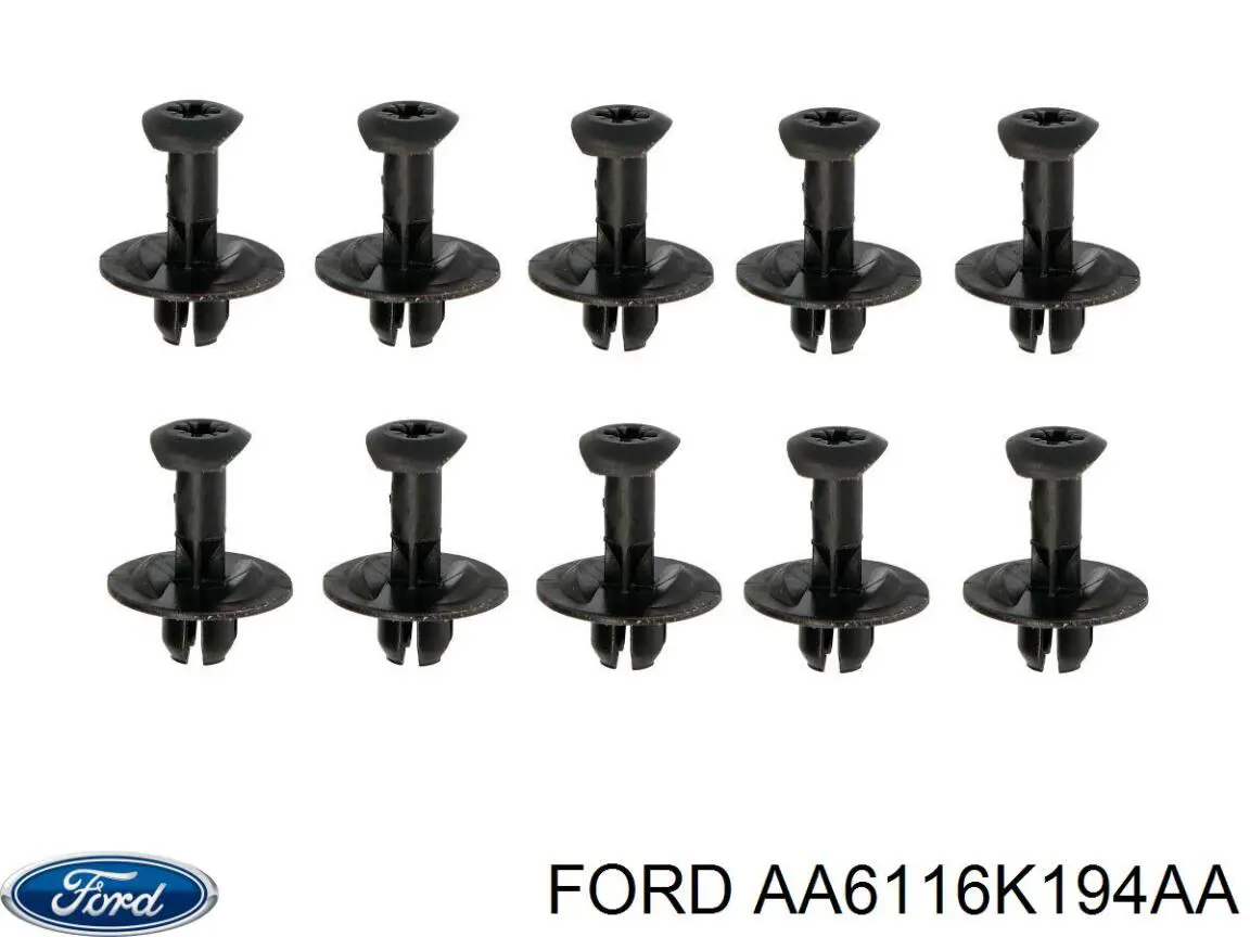 Пистон (клип) крепления подкрылка переднего крыла AA6116K194AA Ford