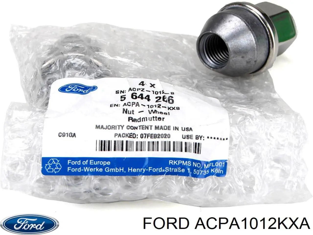 Гайка крепления колеса Ford ACPA1012KXA цена, от 4.20 USD