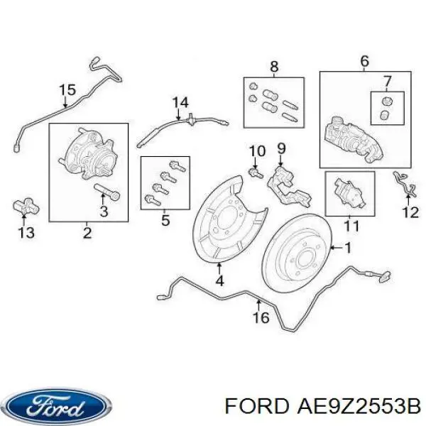 Задний левый суппорт Ford BRCF336 цена, от 76.01 USD