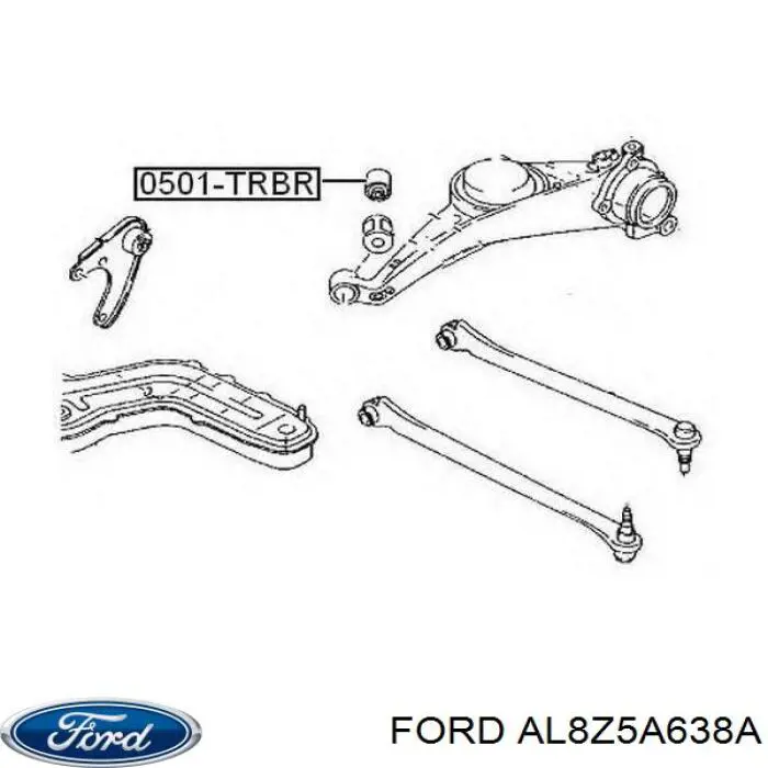 Сайлентблок заднего рычага передний AL8Z5A638A Ford