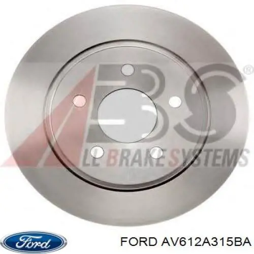 AV612A315BA Ford диск тормозной задний