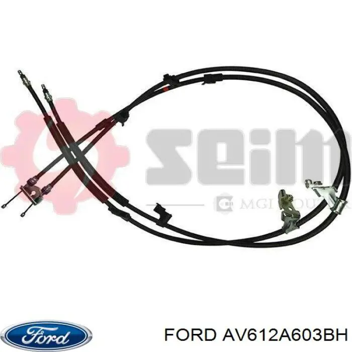 AV612A603BH Ford Трос ручного тормоза задний правый/левый