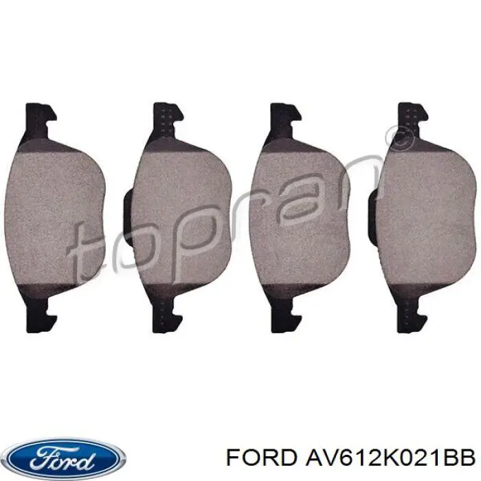 Передние тормозные колодки AV612K021BB Ford