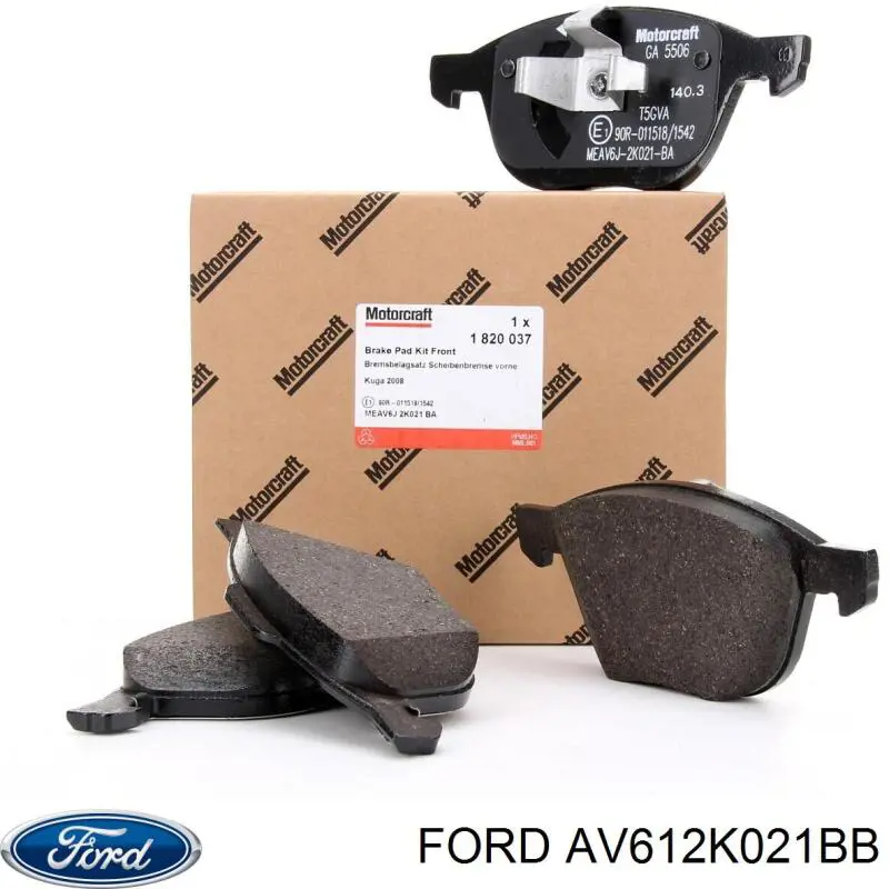 AV612K021BB Ford колодки тормозные передние дисковые