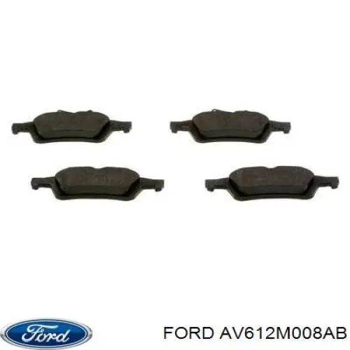 Задние тормозные колодки AV612M008AB Ford