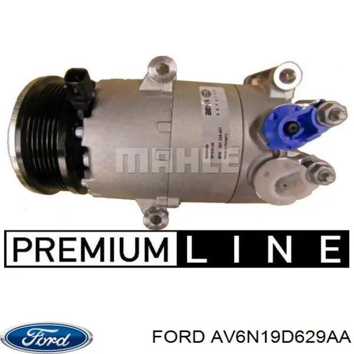 Компрессор кондиционера AV6N19D629AA Ford