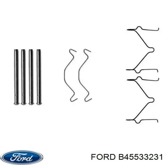 Комплект пружинок крепления дисковых колодок передних Ford B45533231