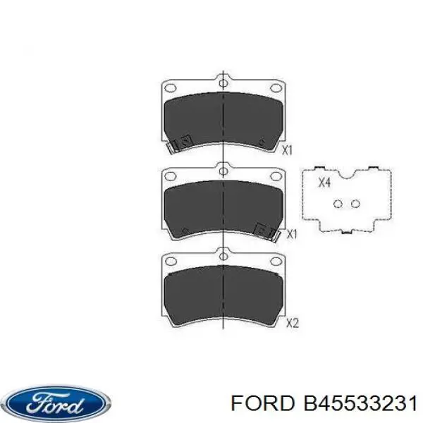 B45533231 Ford Комплект пружинок крепления дисковых передних колодок