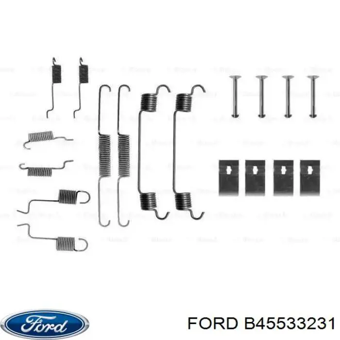 Комплект пружинок крепления дисковых колодок, передних Ford B45533231 цена, от 4.67 USD