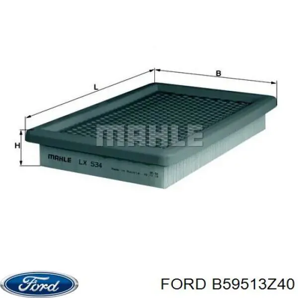 B59513Z40 Ford Воздушный фильтр двигателя
