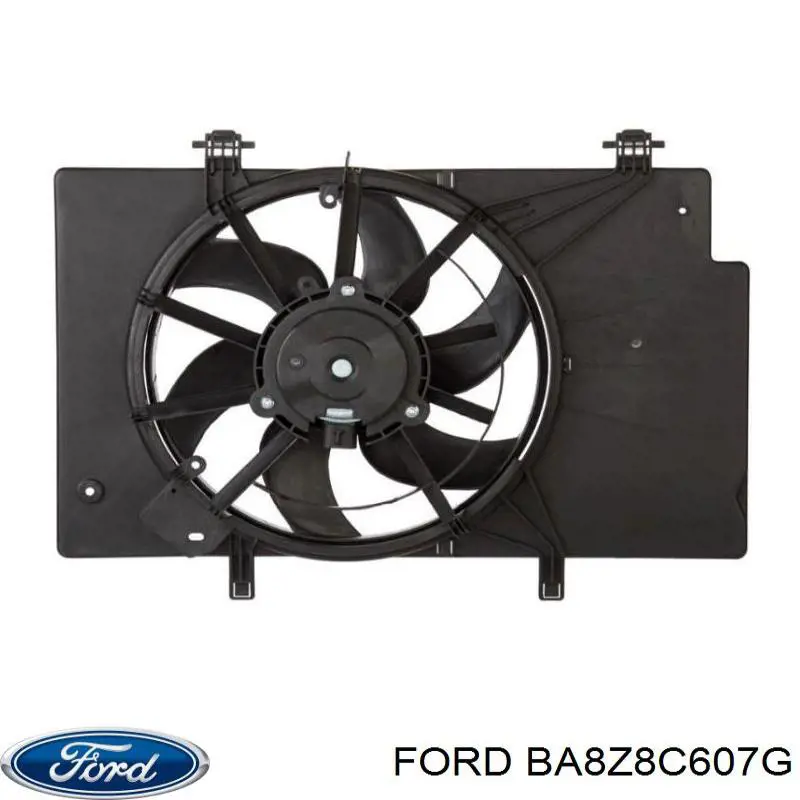 BA8Z8C607E Ford Диффузор радиатора охлаждения в сборе с мотором