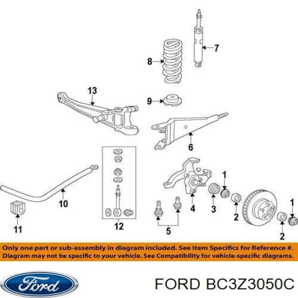 Нижняя шаровая опора BC3Z3050C Ford