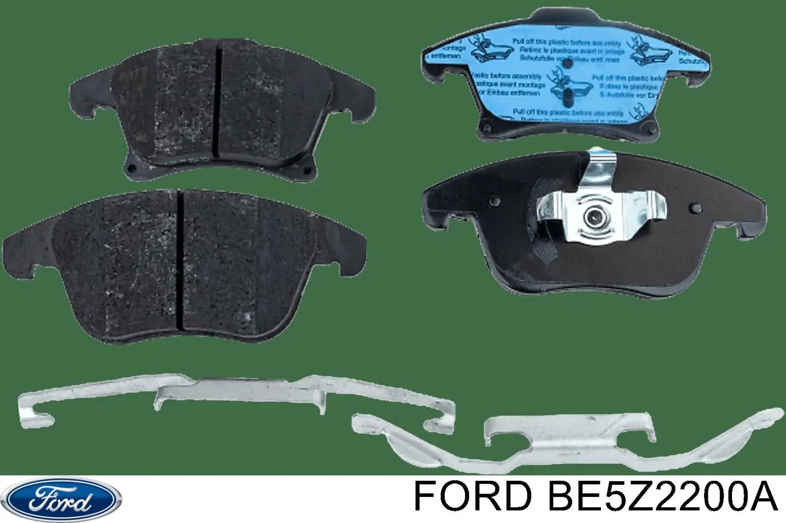 Купить BE5Z2200A Ford Колодки тормозные задние, дисковые