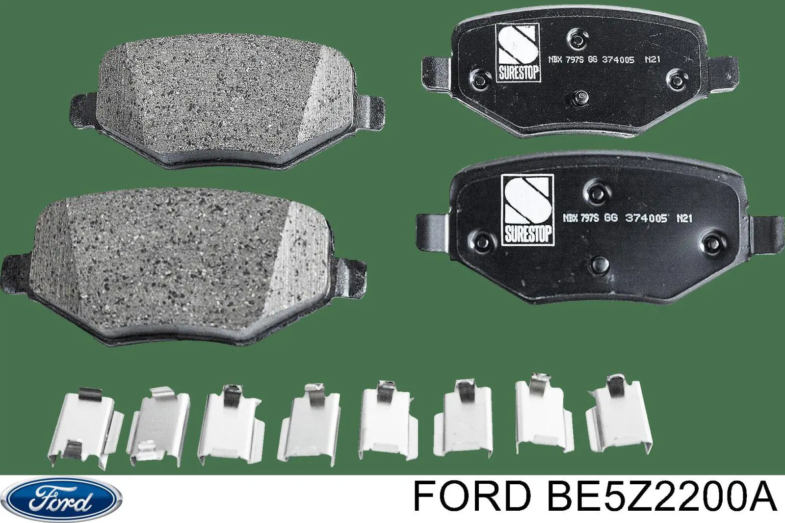Задние тормозные колодки BE5Z2200A Ford