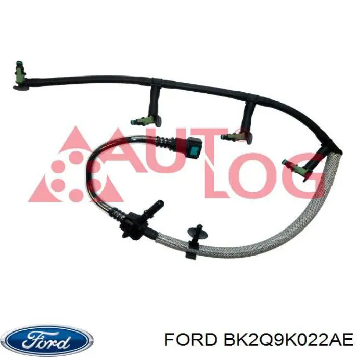 BK2Q9K022AE Ford tubo de combustível, inverso desde os injetores