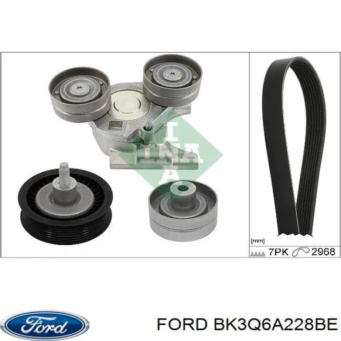 Натяжитель приводного ремня BK3Q6A228BE Ford