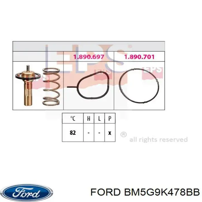 Корпус термостата BM5G9K478BB Ford