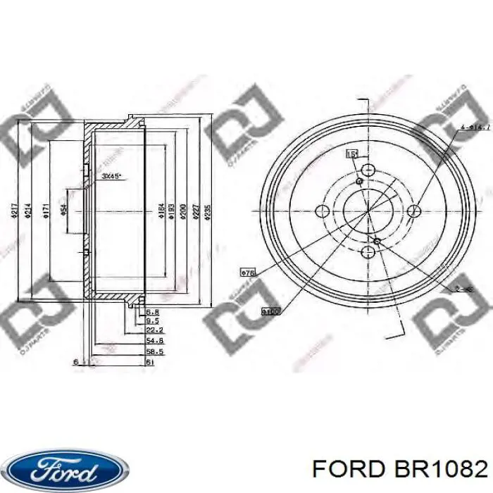 Задние тормозные колодки BR1082 Ford