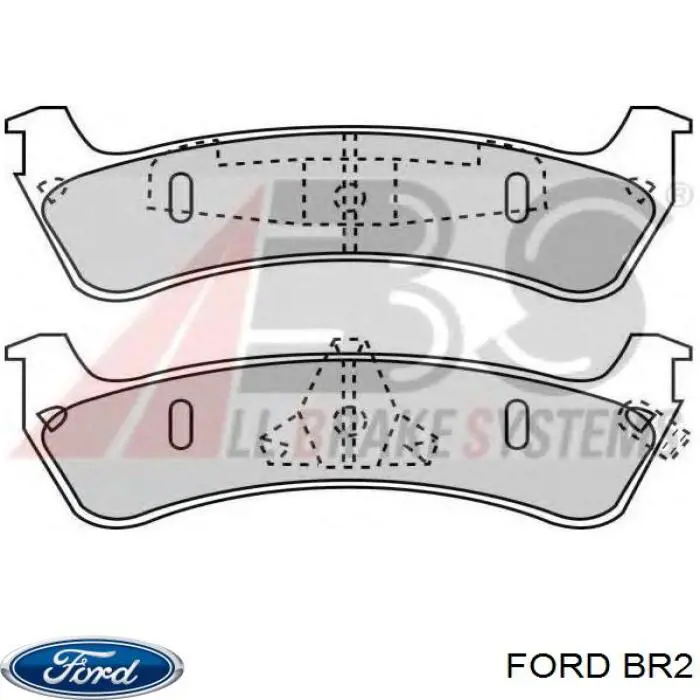 BR2 Ford задние тормозные колодки
