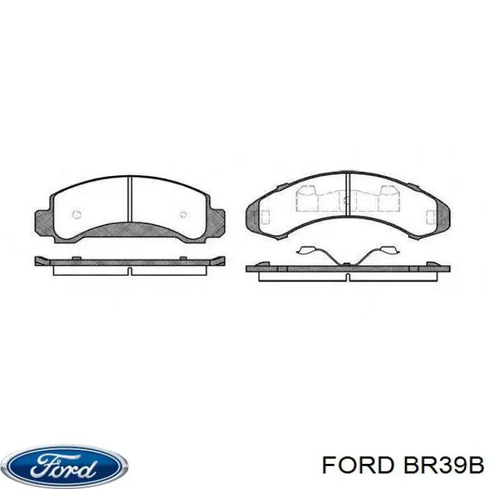 BR39B Ford колодки тормозные передние дисковые