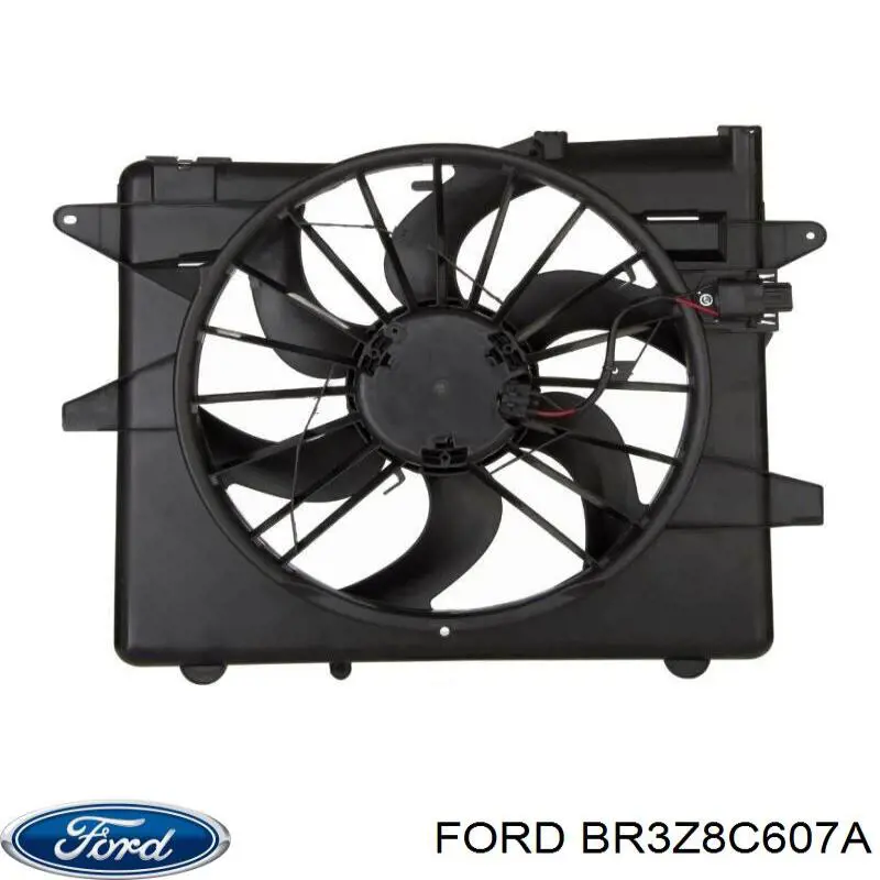 DR3Z8C607B Ford диффузор радиатора охлаждения, в сборе с мотором и крыльчаткой