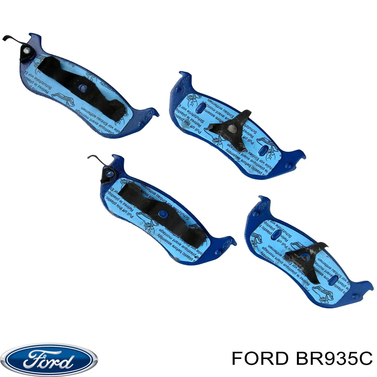 BR935C Ford колодки тормозные задние дисковые