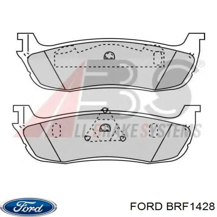 Задние тормозные колодки BRF1428 Ford