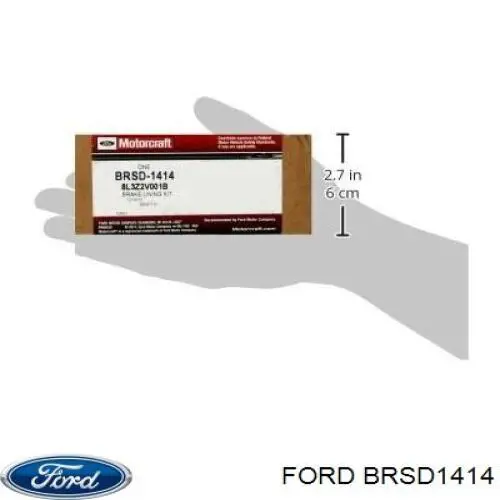 Передние тормозные колодки BRSD1414 Ford