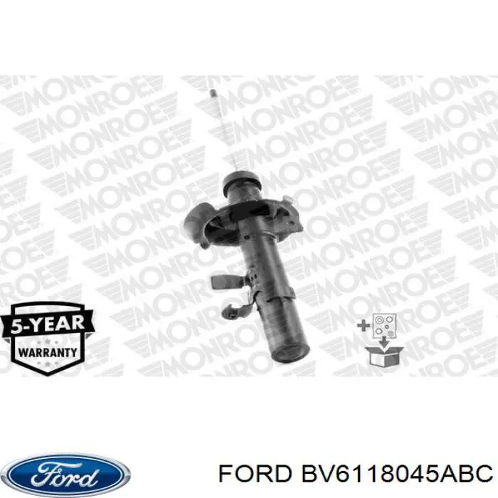 Амортизатор передний правый BV6118045ABC Ford