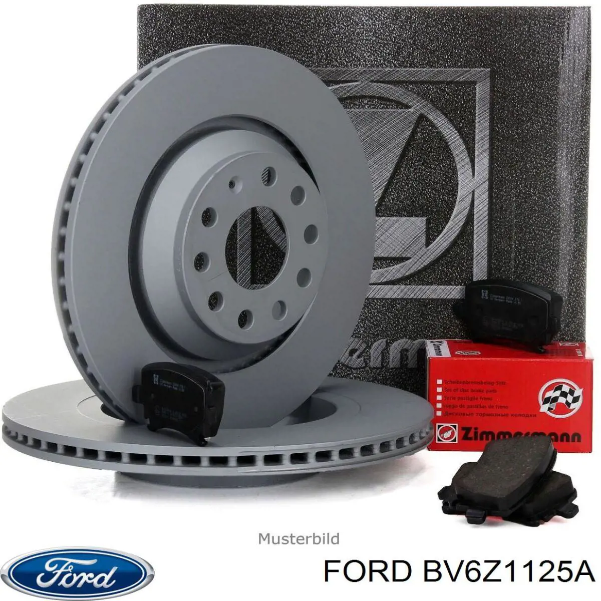 Передние тормозные диски BV6Z1125A Ford