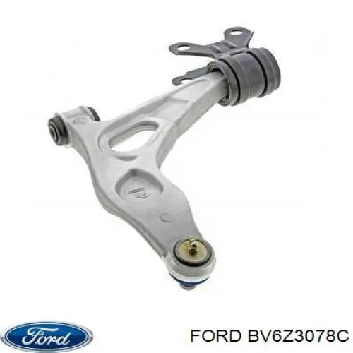 BV6Z3078C Ford braço oscilante inferior direito de suspensão dianteira