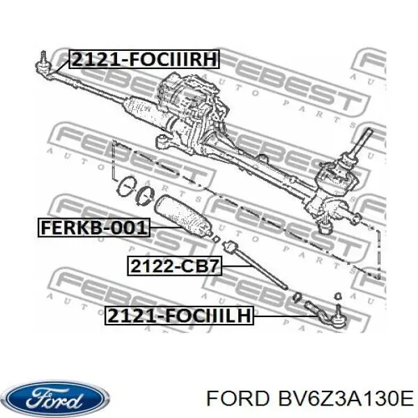 Купить BV6Z3A130E Ford Наконечник рулевой тяги, внешний