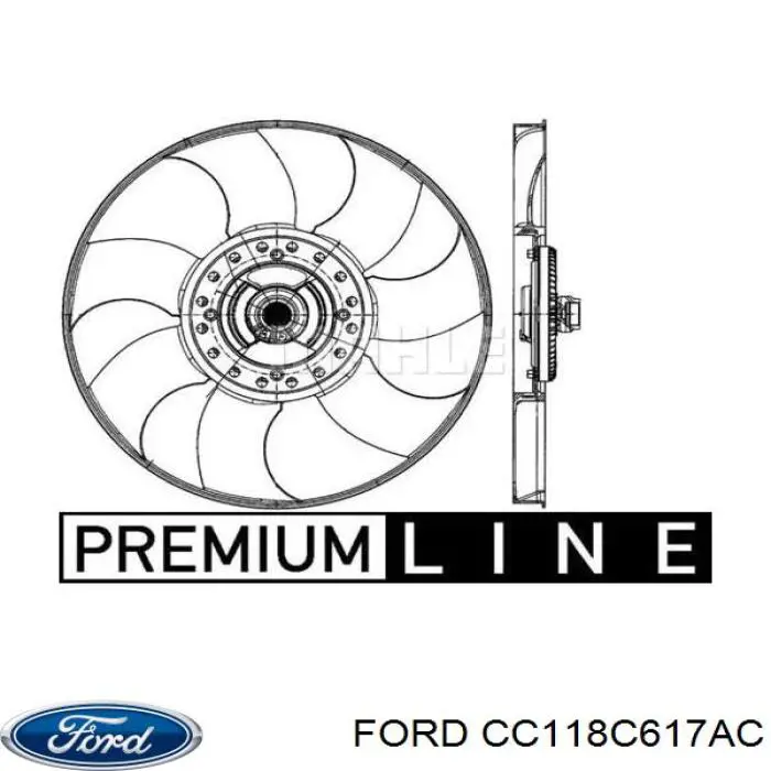 Вентилятор/крыльчатка радиатора охлаждения Ford CC118C617AC цена, от 64.56 USD