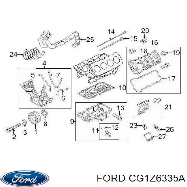  Сальник коленвала задний Ford Edge 1