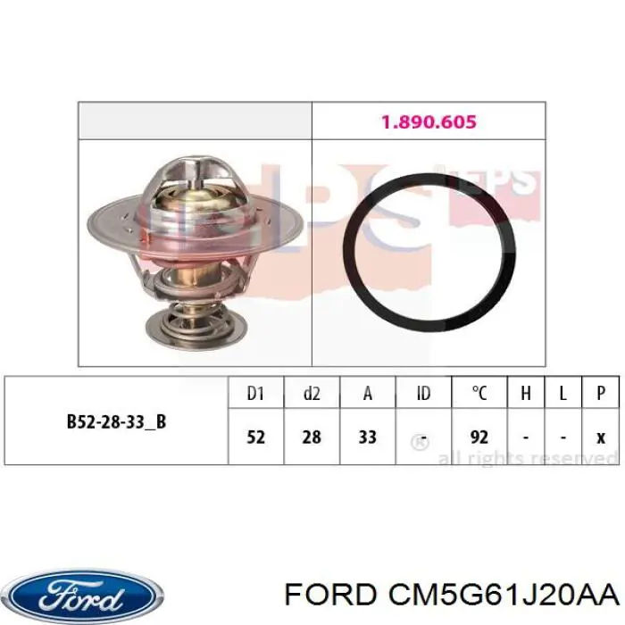 Термостат CM5G61J20AA Ford